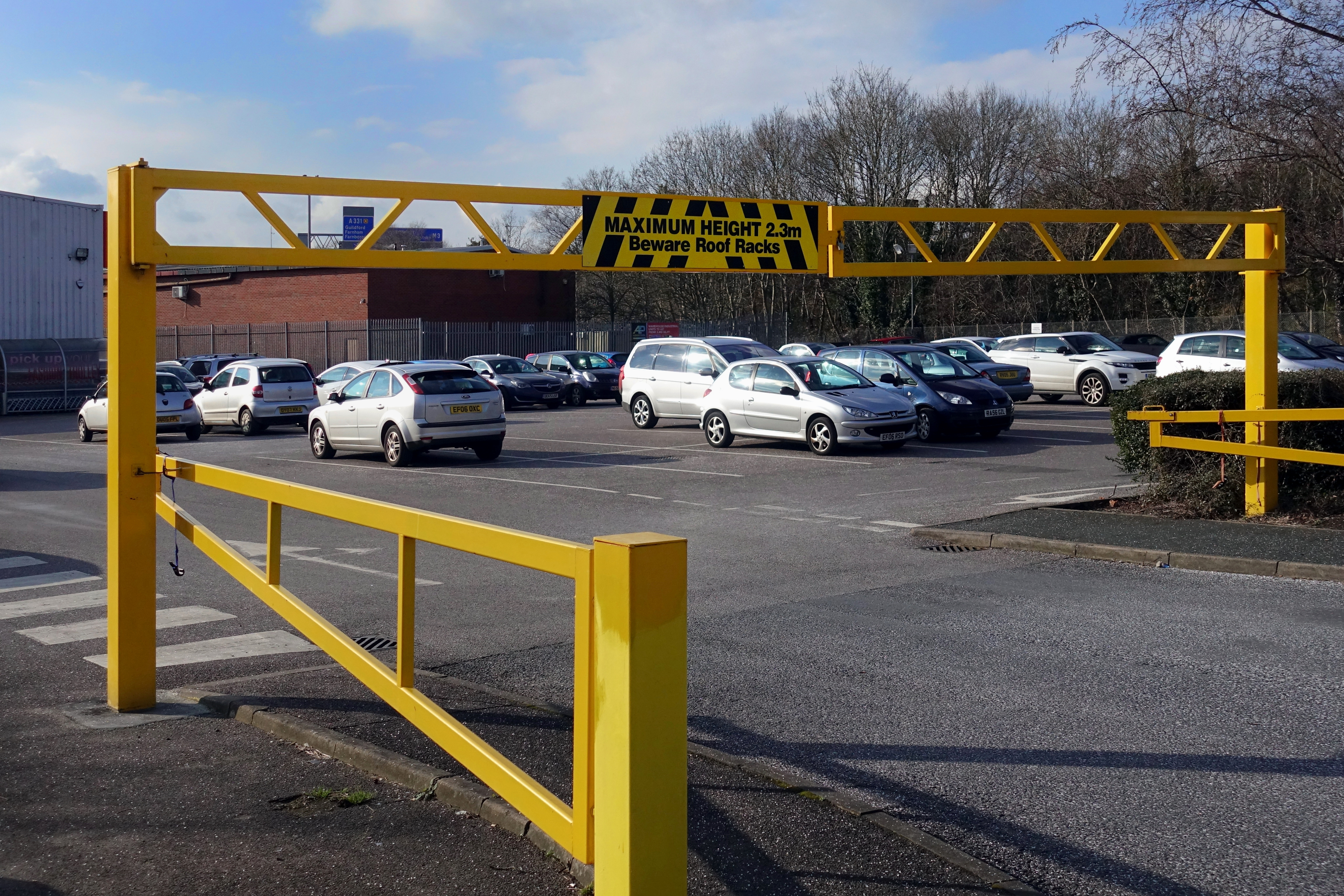 Car park barrier gates installation