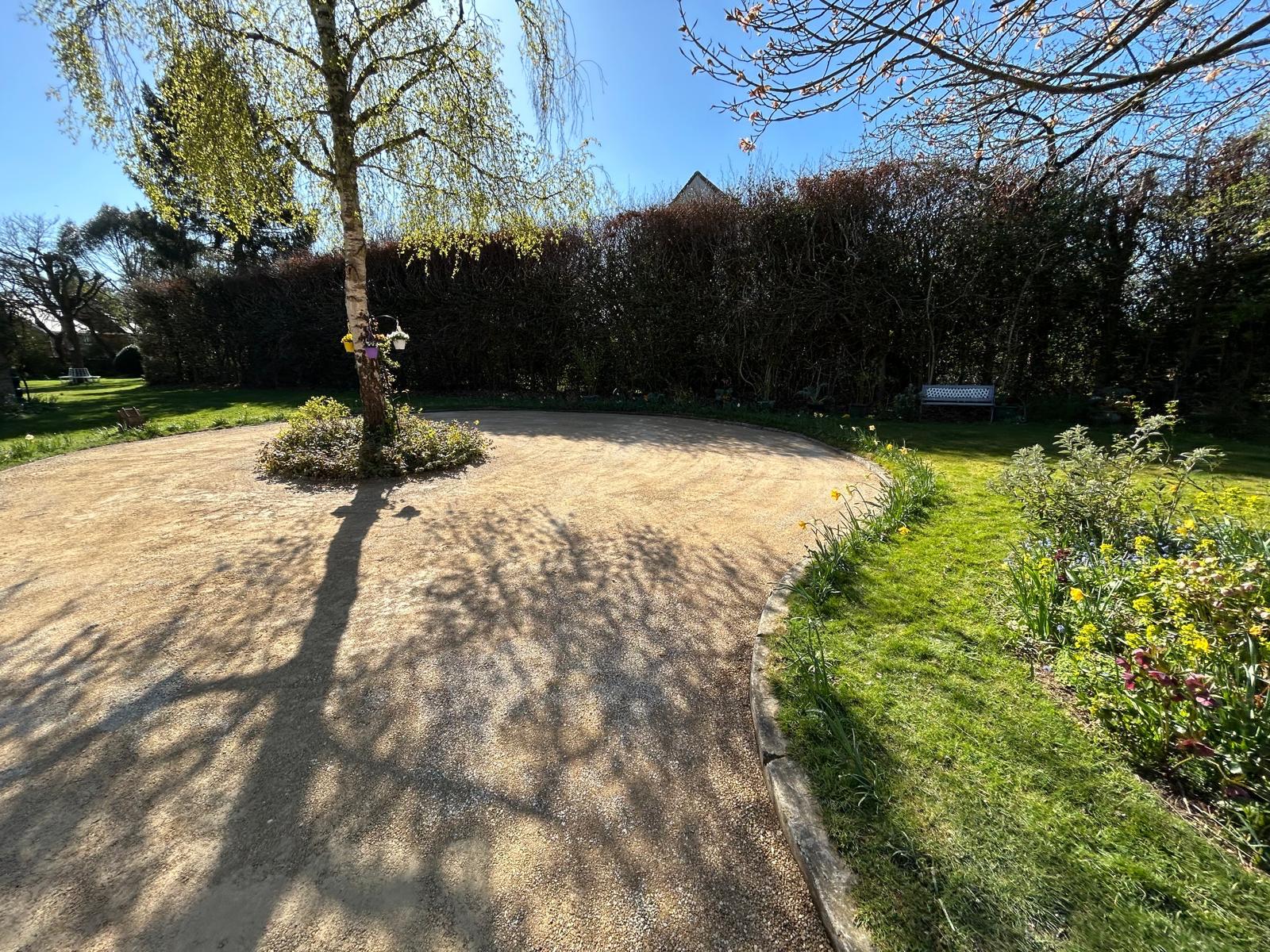 Driveway installation in progress