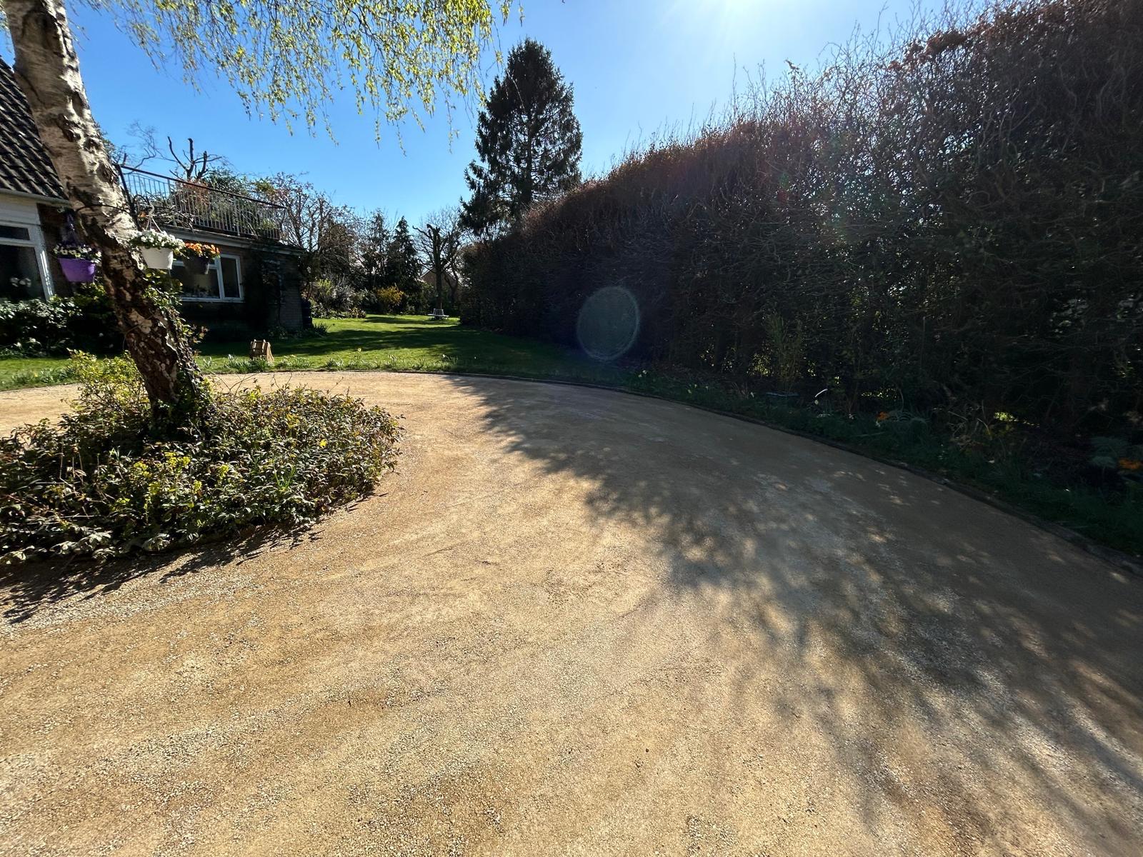Professional driveway finish