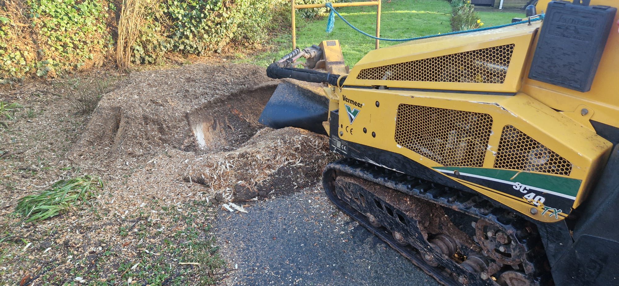 Stump grinding equipment and machinery for professional stump removal